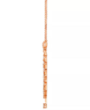 [14K, 1-1/4 Ct. T.W.] Rose Gold Nude Diamond Dangling Adjustable Statement Necklace