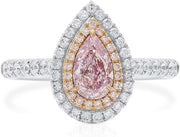 Natural Real Classic Very Light Pink Diamond Engagement Ring