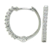 Hoop Earrings Natural round Diamond