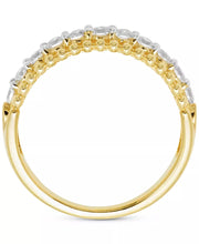 [14K, 1/2 Ct. T.W.] Gold Diamond Beaded Edge Band