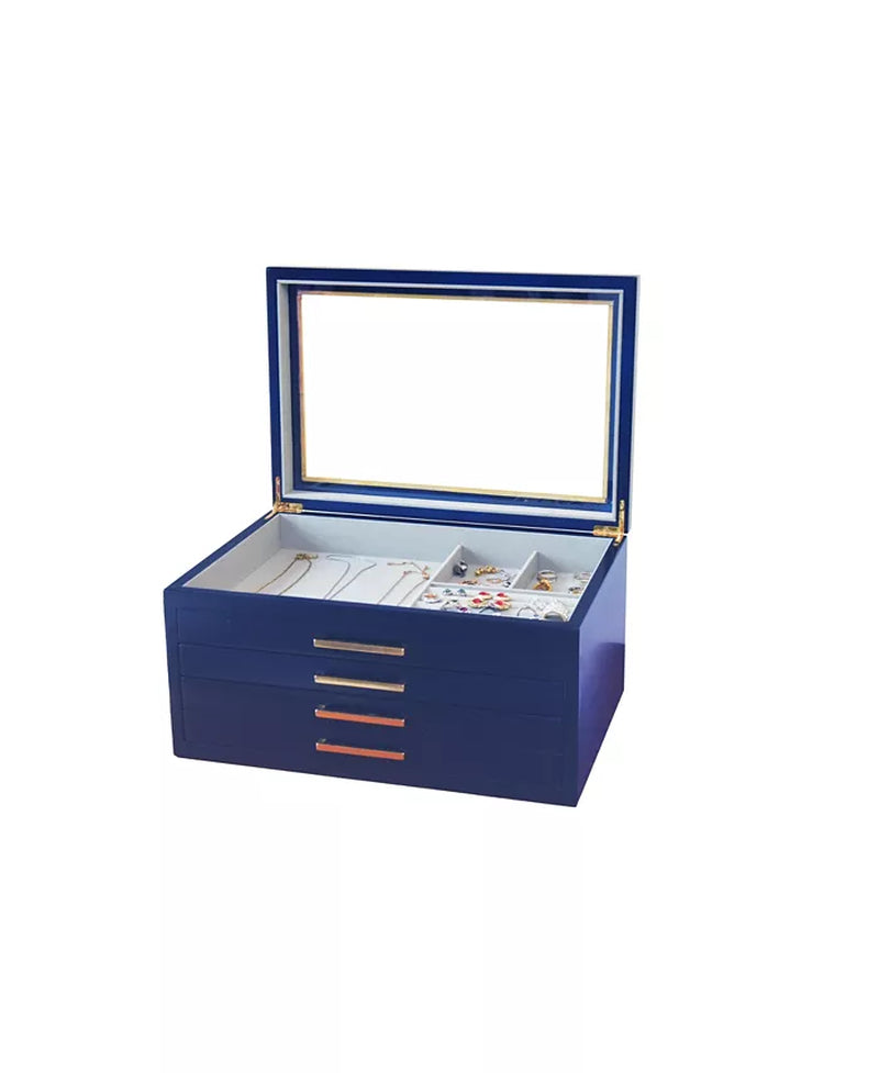 Large Contemporary Deep Blue Jewelry Organizer