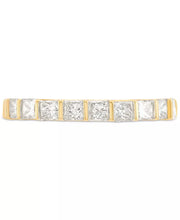 [14K, 1 Ct. T.W.] Gold Diamond Princess Ten Stone Band