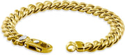 [14K] Gold Mens Cuban (76Gram) or Platinum (122Gram) 9.5Mm 9" Link Bracelet 