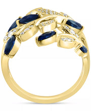 [14K] Gold Sapphire (3/4 Ct. T.W.) & Diamond (1/4 Ct. T.W.) Vine Ring