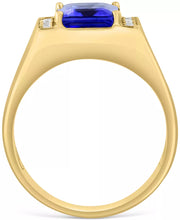 [14K, 3-1/3 Ct. T.W.] Gold Tanzanite & Diamonds (1/6 Ct. T.W.) Ring