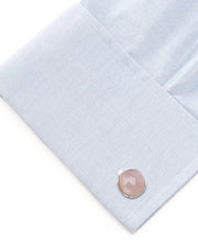 Men'S Sterling Silver Classic Formal Mother of Pearl Cufflink