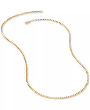 [14K] Gold Men's Box Link 22" Chain Necklace