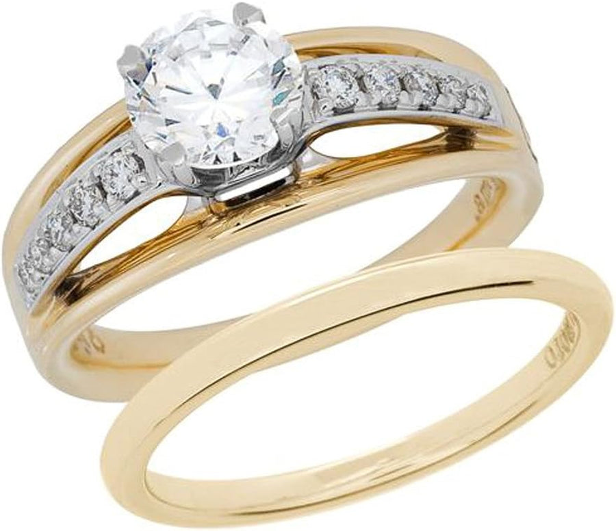 Two-Tone Gold Diamond Ring