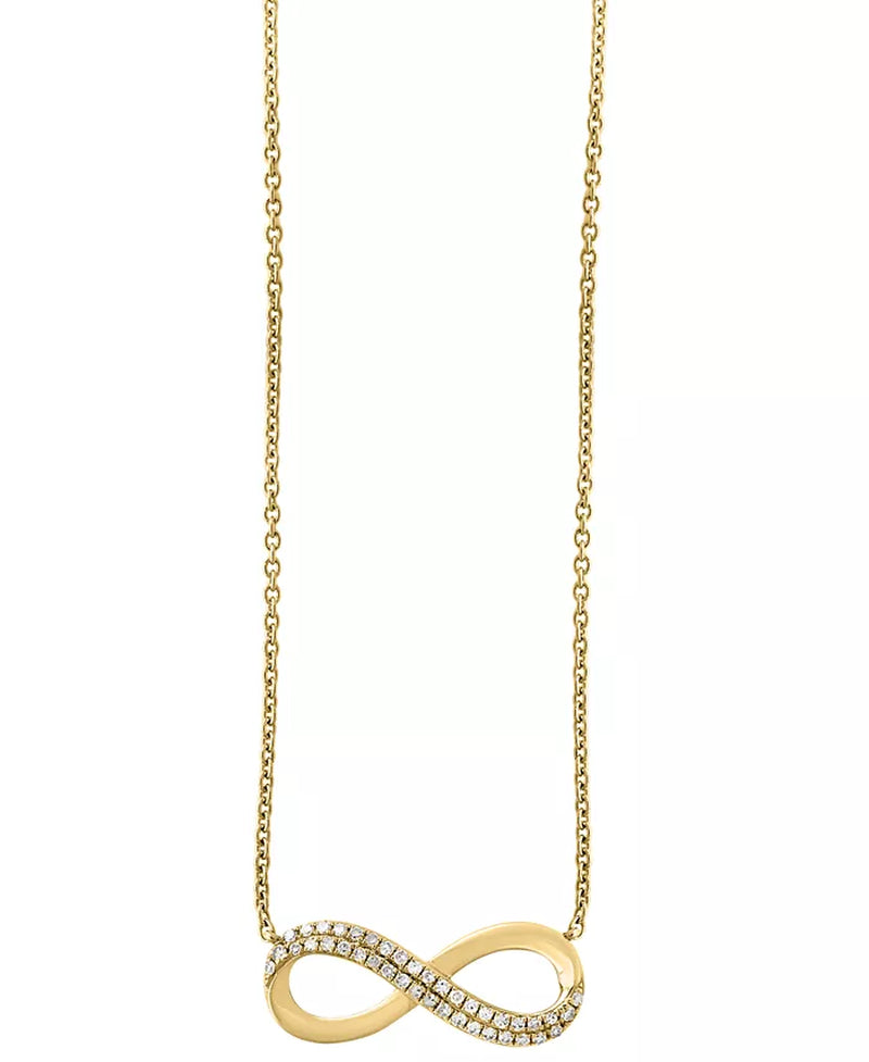 EFFYÂ® Diamond Infinity Pendant Necklace (1/8 Ct. T.W.) in 14K Rose Gold