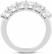 [18K, 1.57Ct] White Gold Colorless Diamond Band Ring