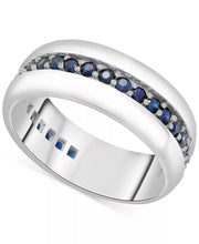 [1-1/4 Ct. T.W.] Sterling Silver Sapphire Polished Band