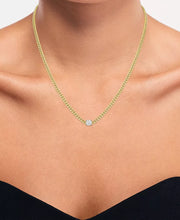 [14K, 1/2 Ct. T.W.] Gold-Plated Sterling Silver Lab-Grown Diamond Necklace