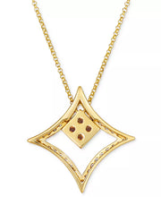 [14K, 1/3 Ct. T.W.] Gold Nude Diamond & Chocolate Diamond (1/5 Ct. T.W.) Geometric Necklace