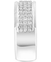 [14K, 3/4 Ct. T.W.] White Gold  Men's Diamond Pavã© Band