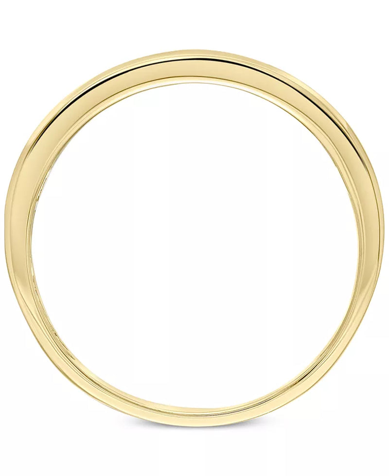 Men'S Diamond Band (1/10 Ct. T.W.) in 10K Yellow Gold and 10K White Gold