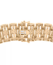 [14K, 4 Ct. T.W] Men's Gold-Plated Sterling Silver Diamond Bracelet
