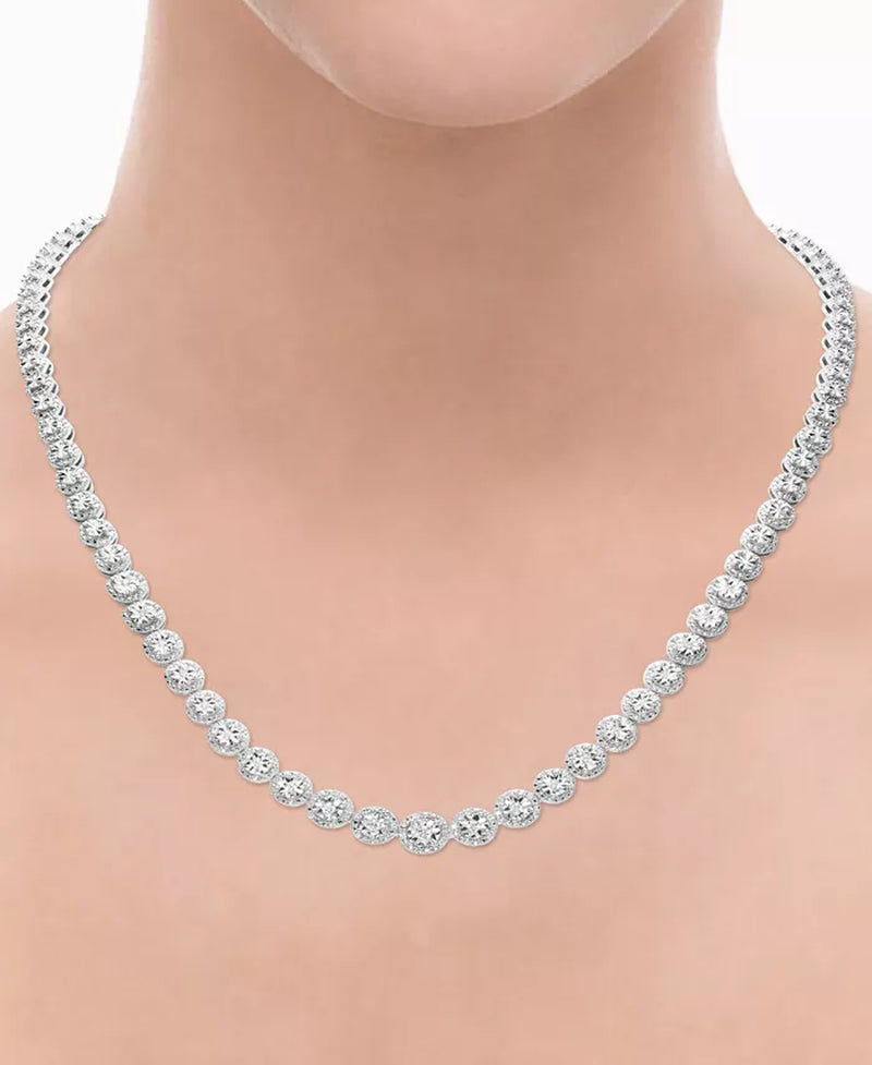 Diamond Collar Necklace (1/2 Ct. T.W.) in Sterling Silver, 16-1/2" + 2" Extender