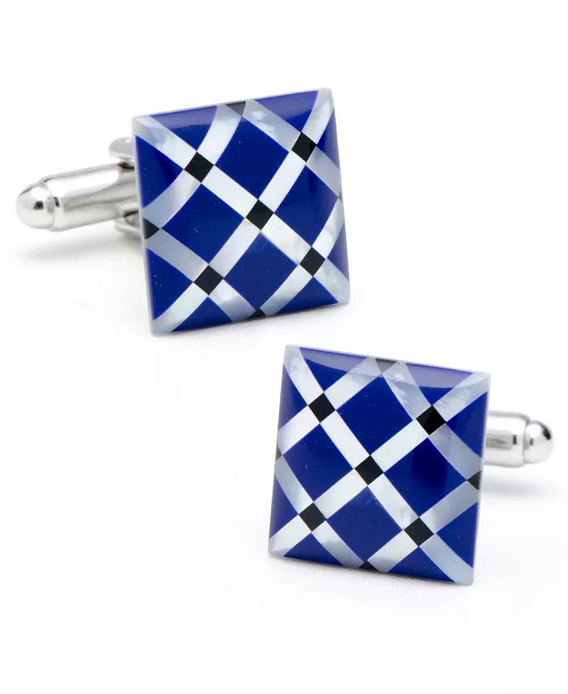 Amazing Mother of Pearl Cross Diamond Cufflinks