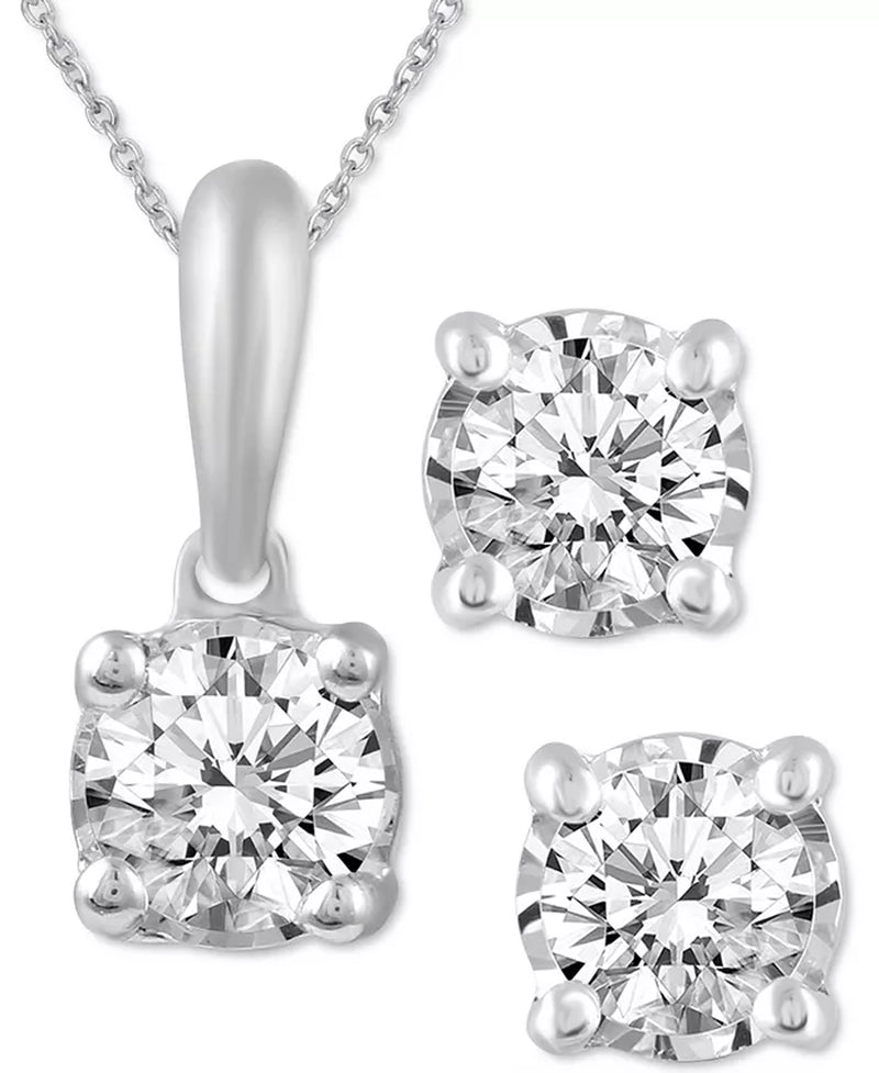 Diamond Solitaire Pendant Necklace