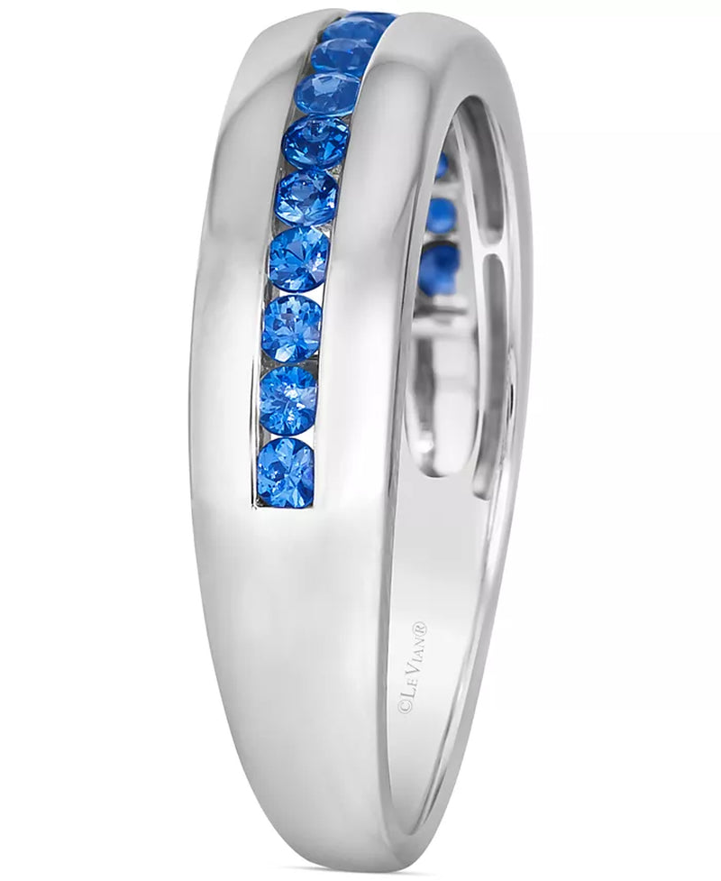 [14K, 5/8 Ct. T.W.] Gold Cornflower Sapphire Band