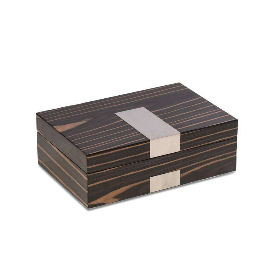 Ebony Finish Wood 4-Watch and Jewelry Box