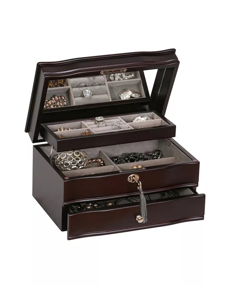 The "Davina" Locking Wooden Jewelry Box