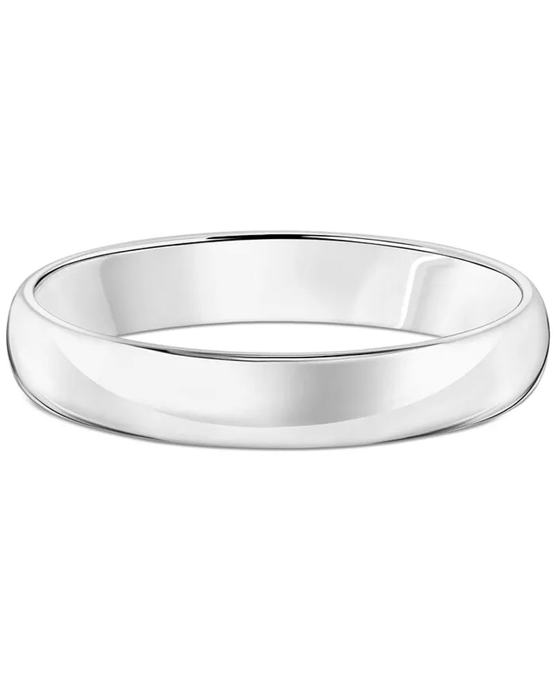 Polished Platinum Men's Comfort Fit Wedding Band