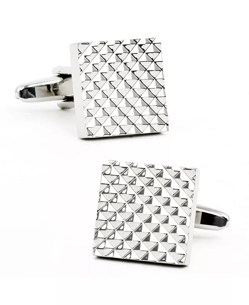 White Apex Square Cufflinks