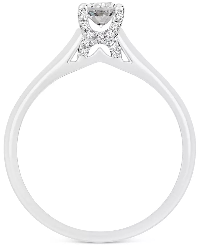 [14K, 1/3 Ct. T.W.] Gold Diamond Solitaire Engagement Ring