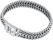 Sterling Silver Byzantine Bracelet - Length 7,48 Inch - 9,05 Inch, Width 0,59 Inch, 2.11 Oz