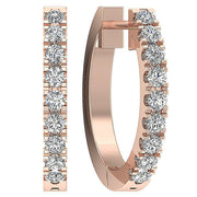 Hoops Earrings round Diamond 