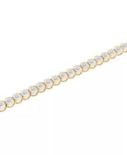 [10K, 3-1/2 Ct. T.W.] Gold Mens Diamond Half Bezel Link Bracelet