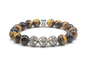 Men'S Tiger'S Eye Bracelet, Tiger'S Eye and Sterling Silver Bali Beads Bracelet, Men'S Designer Bracelet