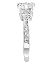 [14K, 1-1/2 Ct. T.W.] White Gold Diamond Trio Cluster Ring