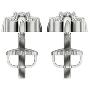 [14K, 0.30 Ct ] White Gold Genuine Diamond Fashion Studs Earrings