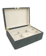 Leather Jewelry Box With Removable Tray