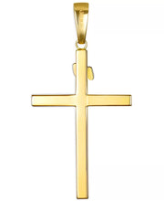 [14K] Two-Tone Gold & White Gold  Crucifix Pendant