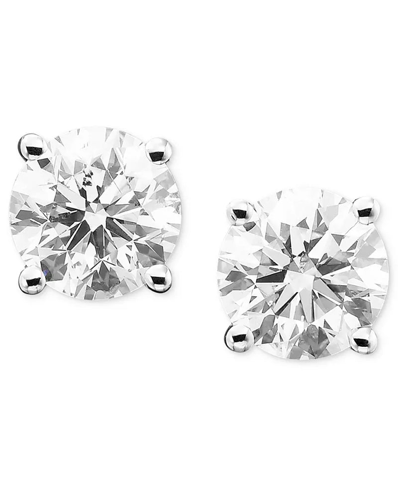 [14K, 1 Ct. T.W.] Gold or White Gold Diamond Stud Earrings