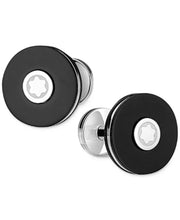 Mens Pix Stainless Steel & Black Resin Cuff Links