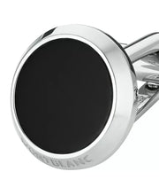 Mens Steel and Black Onyx Cufflinks