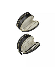 Duo Mini-Fashion Half Moon Leather Travel Jewelry Case