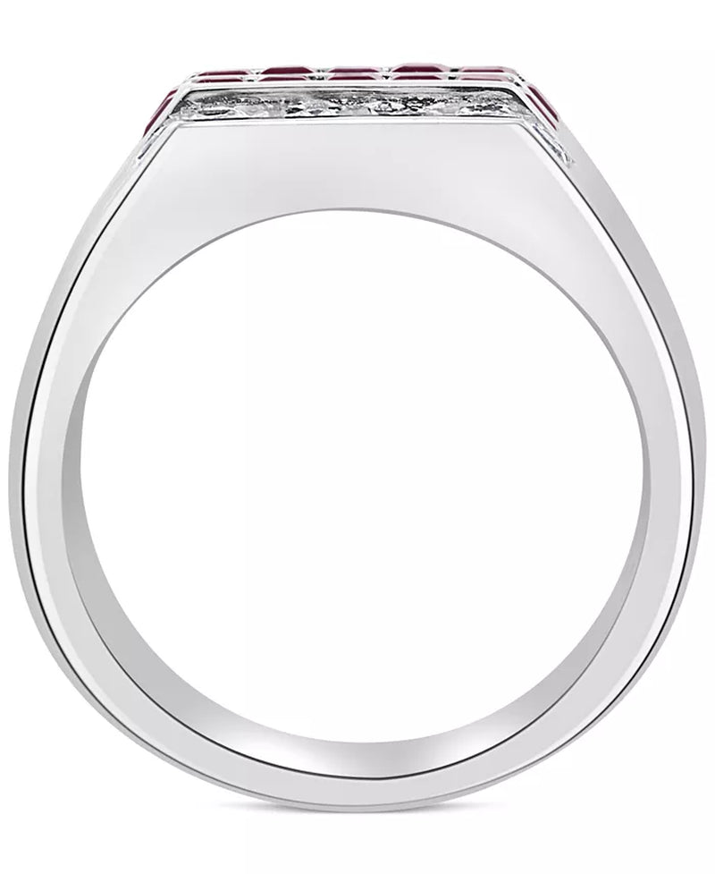 Sterling Silver Ruby (1 Ct. T.W.) & White Sapphire (1-1/4 Ct. T.W.) Ring