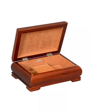 The Carmen Wooden Walnut Finish Jewelry Box