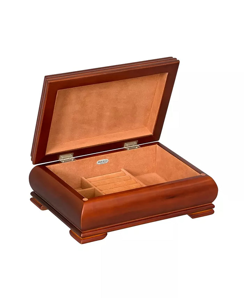 The Carmen Wooden Walnut Finish Jewelry Box