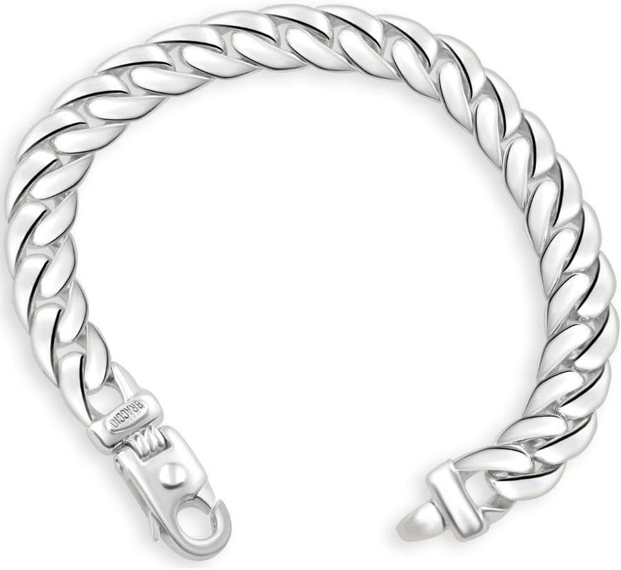 [14K] Gold Cuban Chain (87Gram) or Platinum (163Gram) 12Mm 9.25" Link Bracelet 