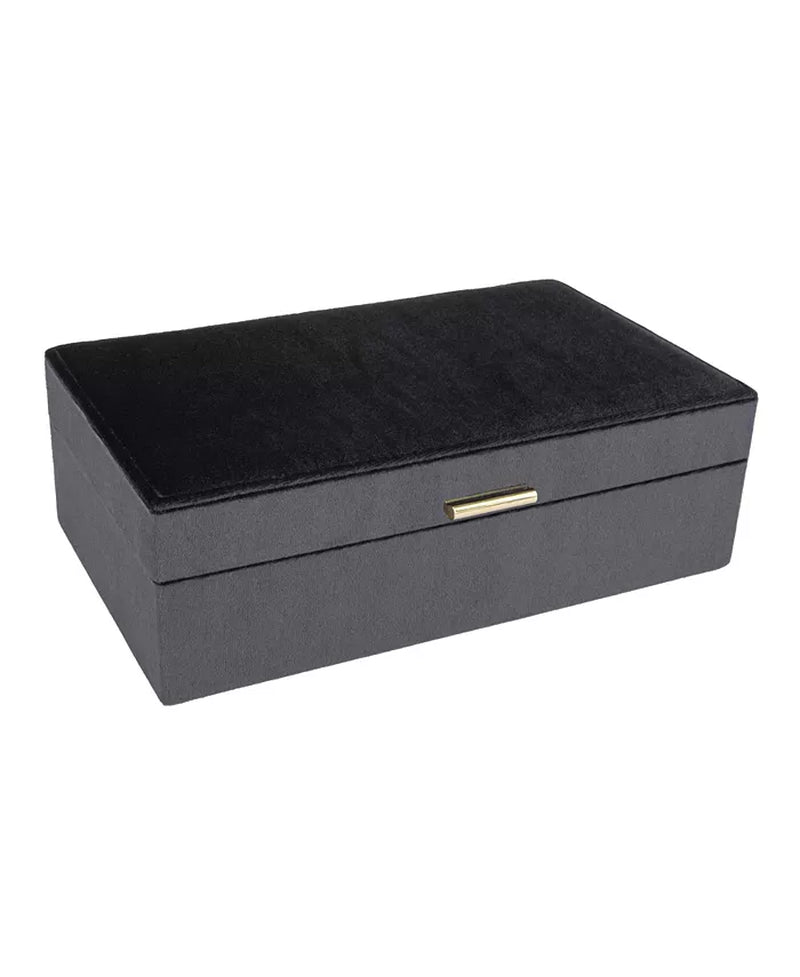 The Elegant Onyx Velvet Jewelry Case