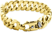 [14K] Gold Cuban Link (134Gram) or Platinum (217Gram) 15Mm 15" Bracelet 