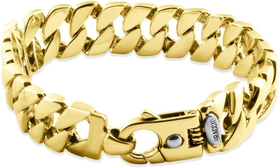 [14K] Gold Cuban Link (134Gram) or Platinum (217Gram) 15Mm 15" Bracelet 