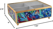 Iris Glass Musical Jewelry Box