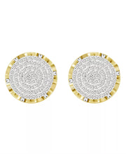 [10K, 1/3 Ct.T.W.] Mens Yellow Gold  Diamond Earring Set